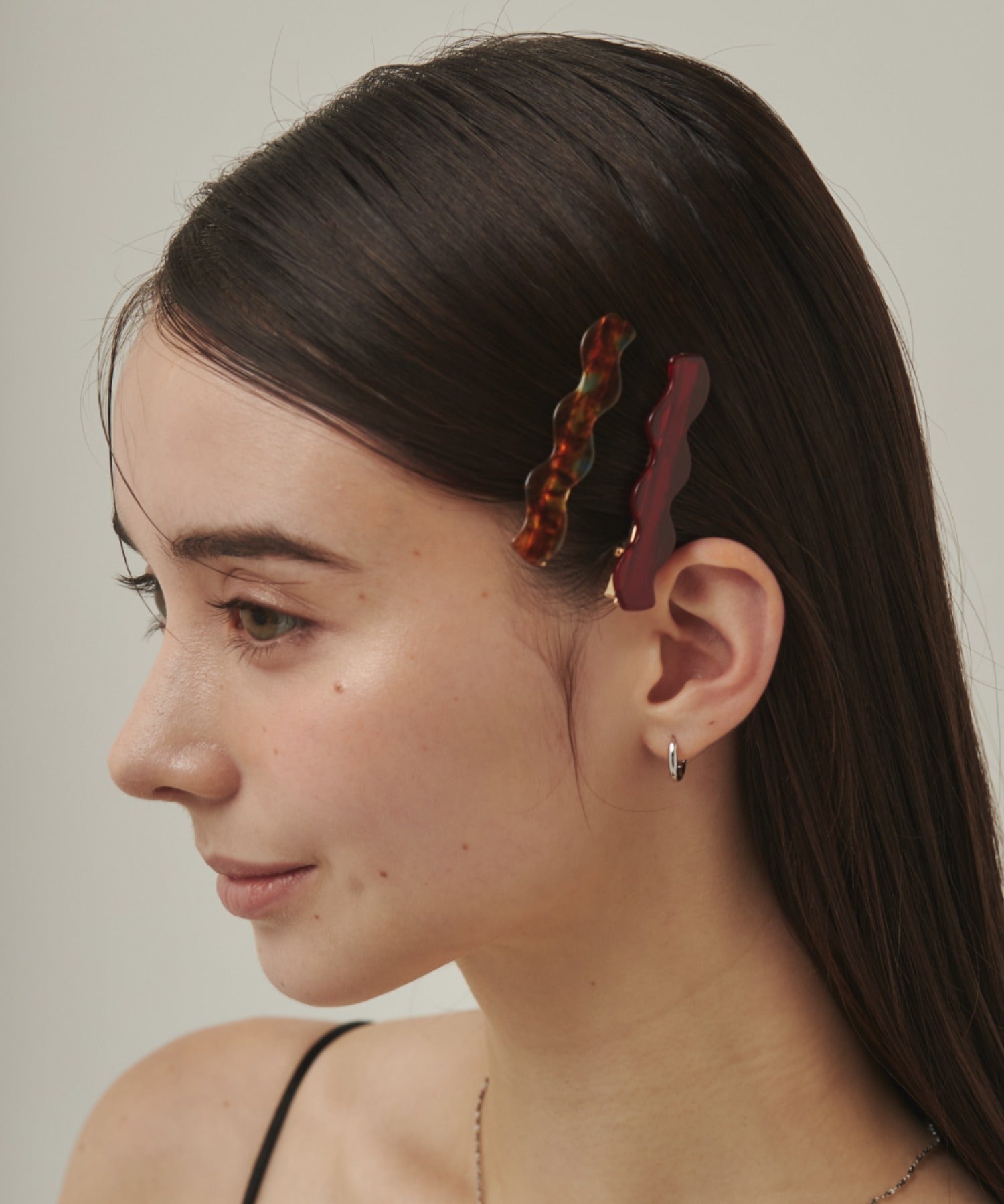 ciite' シーテ ヘアアクセサリー ウェーブデザインヘアピン 2個セット