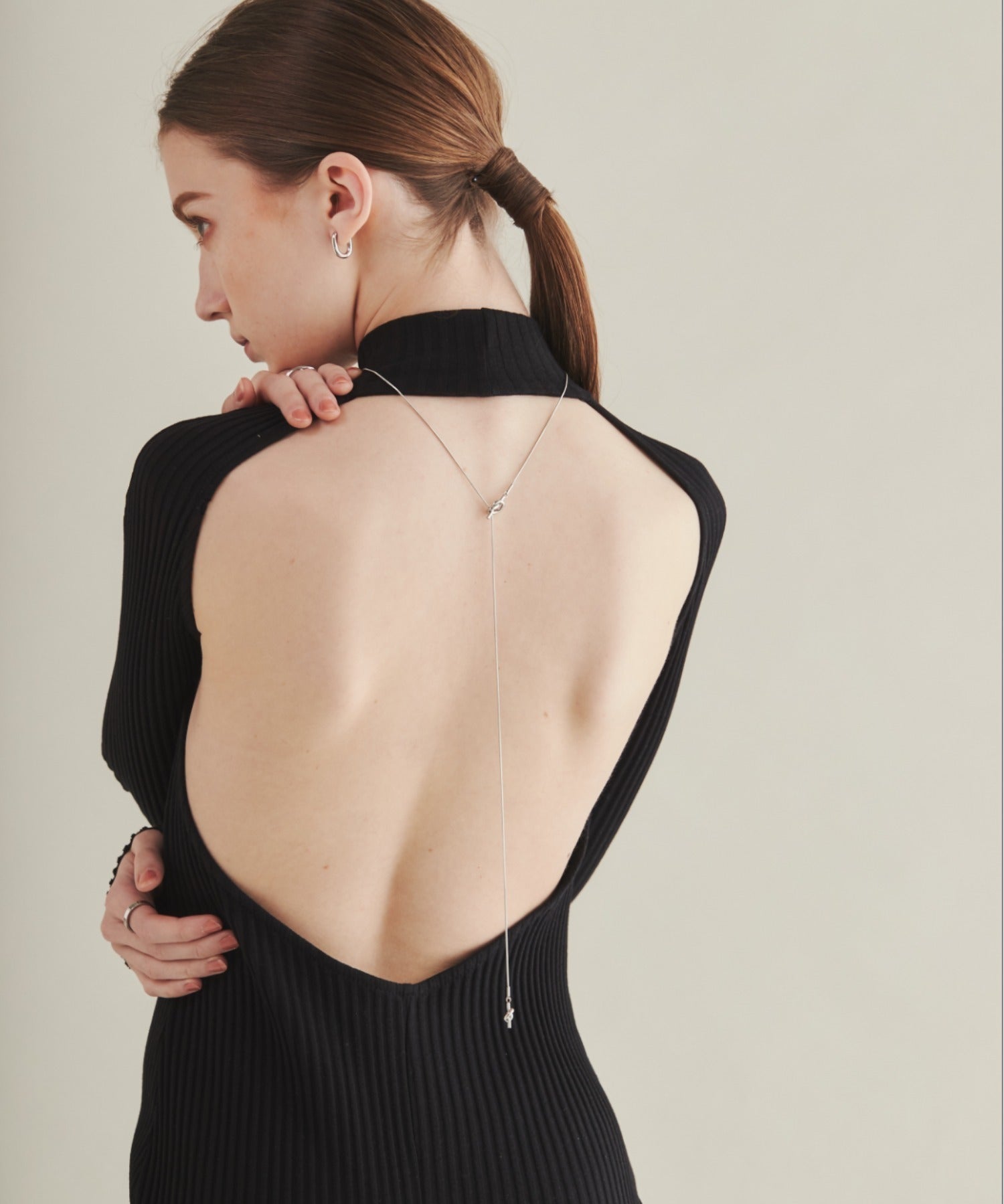 ciite' シーテ ネックレス 【 金属アレルギー対応 】 ノットチェーンロングネックレス サージカルステンレス