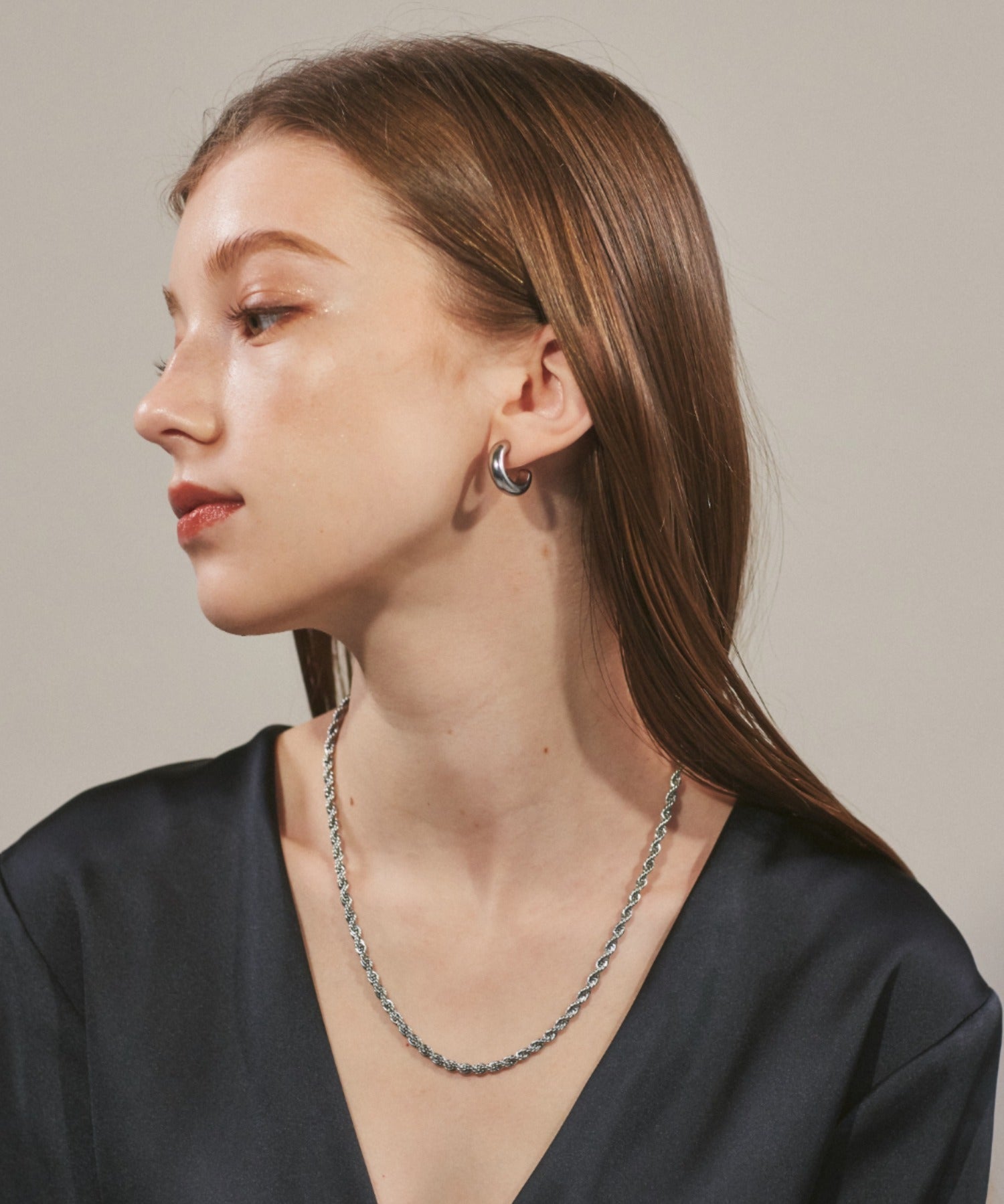 ciite' シーテ ネックレス 【 金属アレルギー対応 】 ツイストチェーンネックレス サージカルステンレス