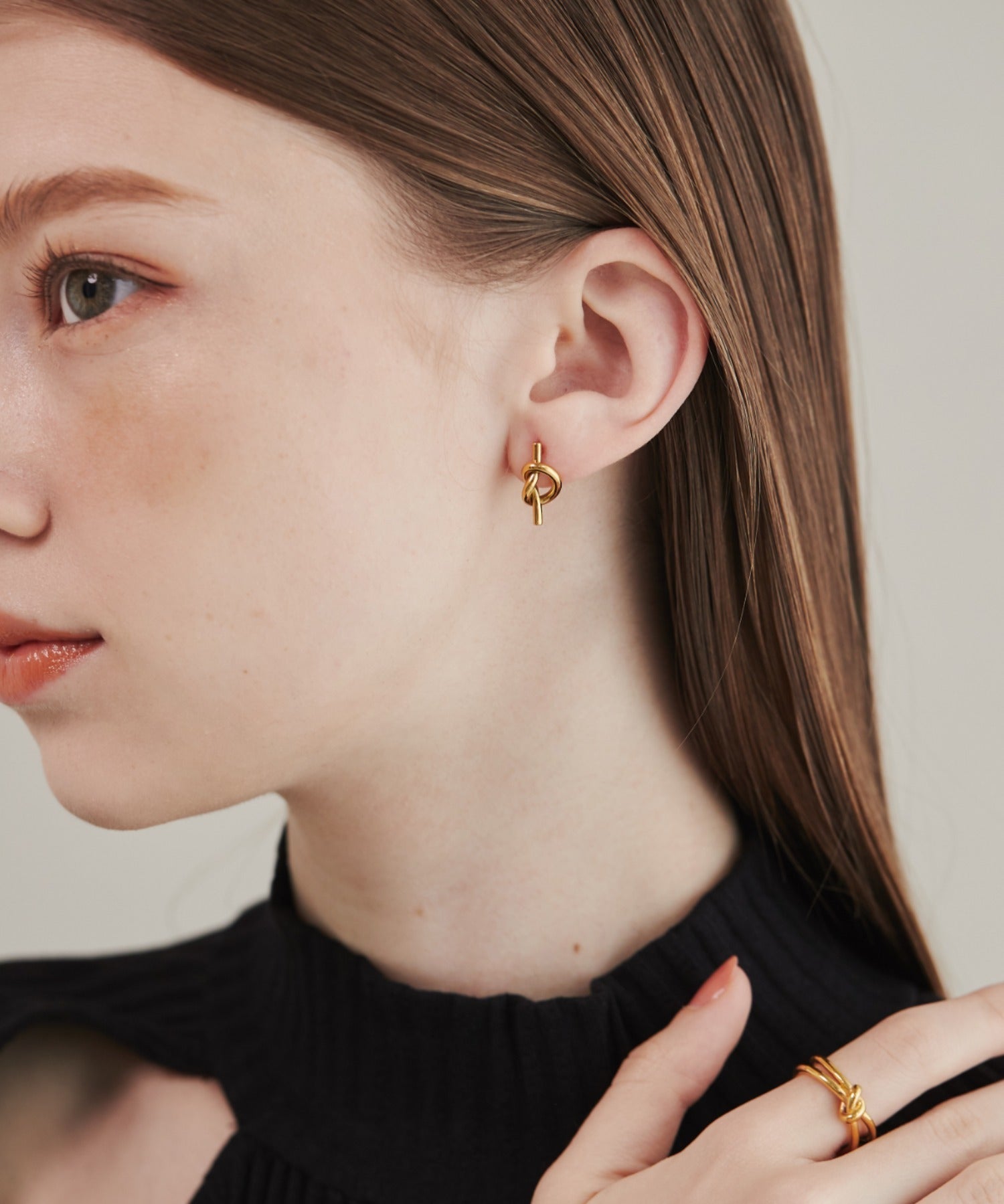 ciite' シーテ ピアス（両耳用） 【 金属アレルギー対応 】 ノットピアス サージカルステンレス (両耳用)