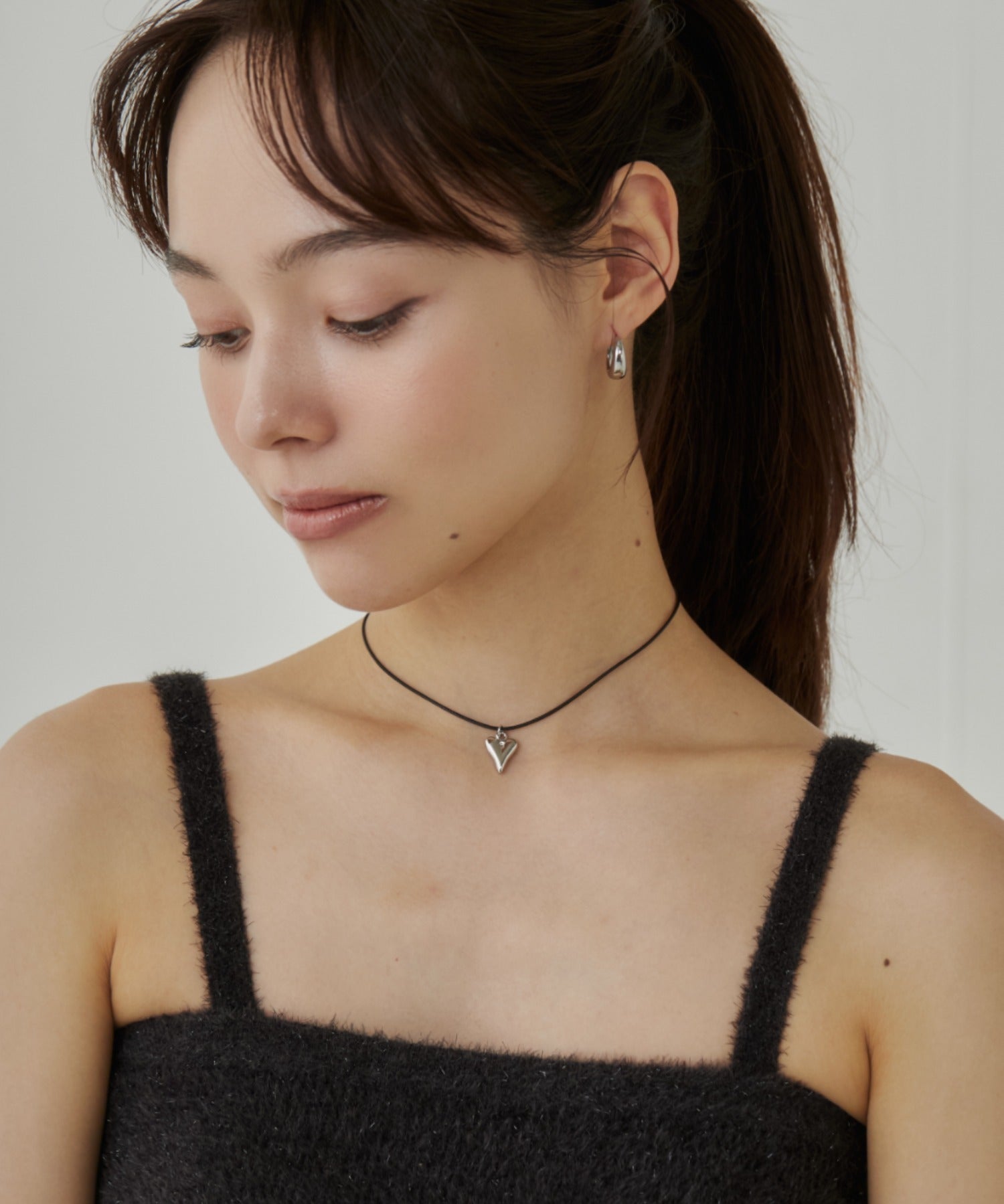 ciite' シーテ ネックレス メタルハートトップ コードチョーカー / ネックレス