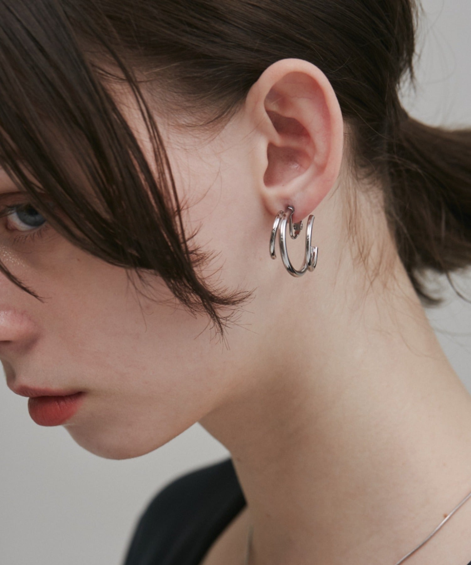 ciite' シーテ イヤリング 【 金属アレルギー対応 】 デザインフープイヤリング サージカルステンレス (両耳用)