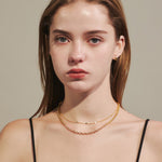 ciite' シーテ ネックレス 【 金属アレルギー対応 】 2連チェーンネックレス サージカルステンレス