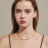 ciite' シーテ ネックレス 【 金属アレルギー対応 】 2連チェーンネックレス サージカルステンレス