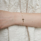 ciite' シーテ ブレスレット 【 金属アレルギー対応 】 クロスビジューブレスレット サージカルステンレス