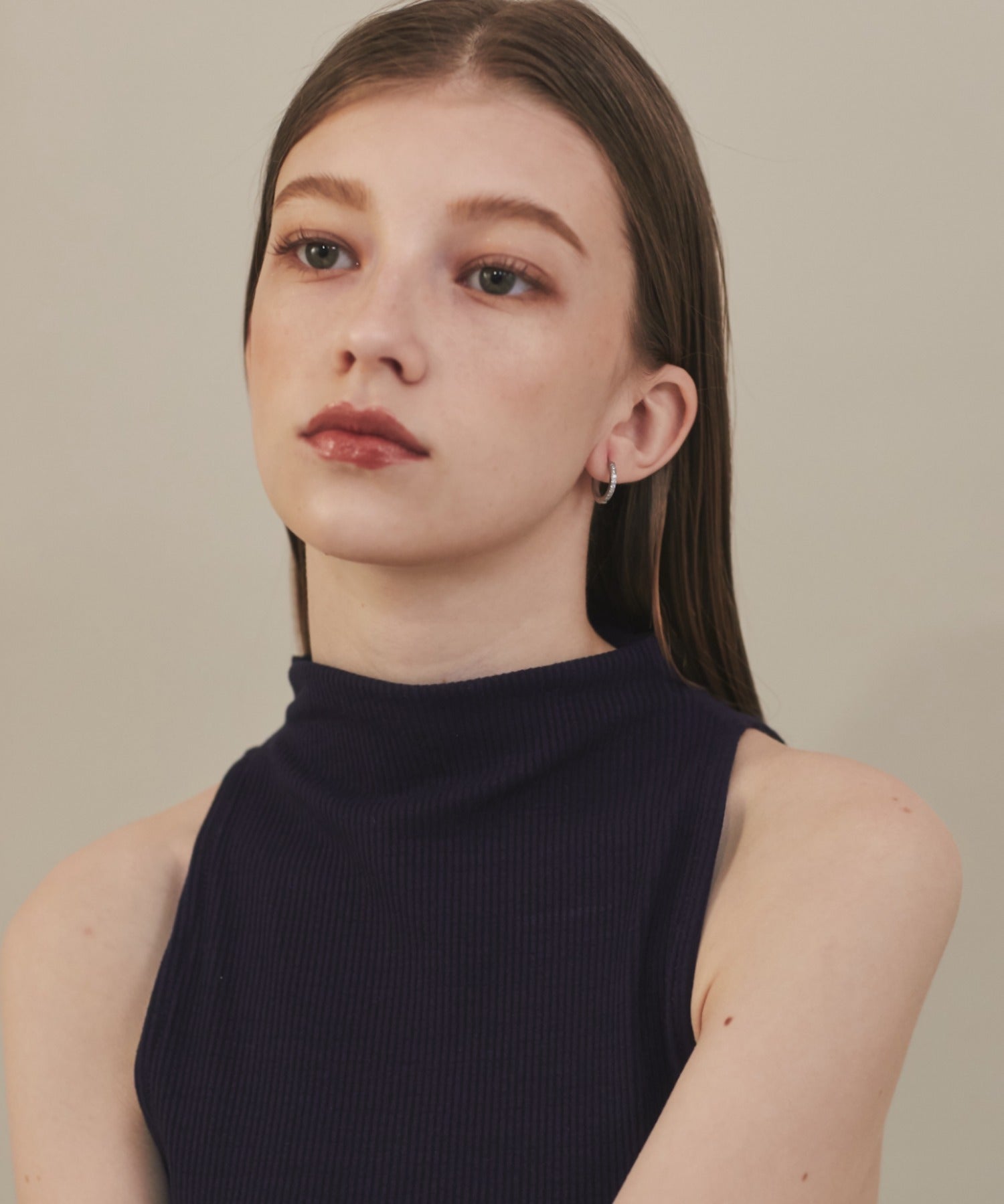 ciite' シーテ ピアス（両耳用） 【 金属アレルギー対応 】 ビジューフープピアス サージカルステンレス (両耳用)