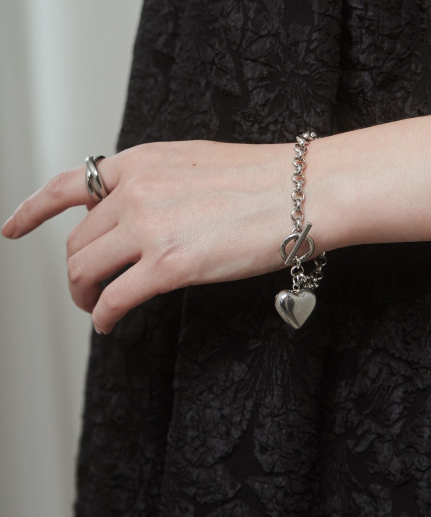 ciite' シーテ ブレスレット 【 金属アレルギー対応 】 ハートペンダント ブレスレット サージカルステンレス