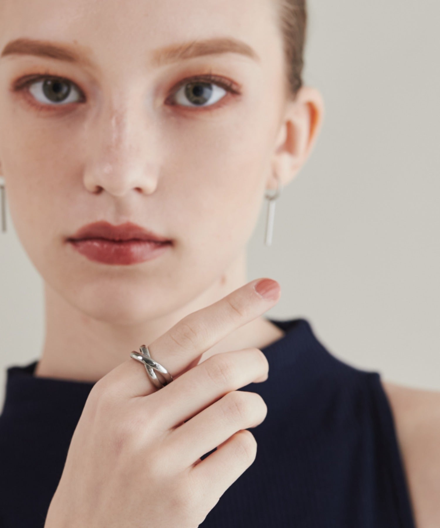 ciite' シーテ リング 【 金属アレルギー対応 】 クロスリング サージカルステンレス