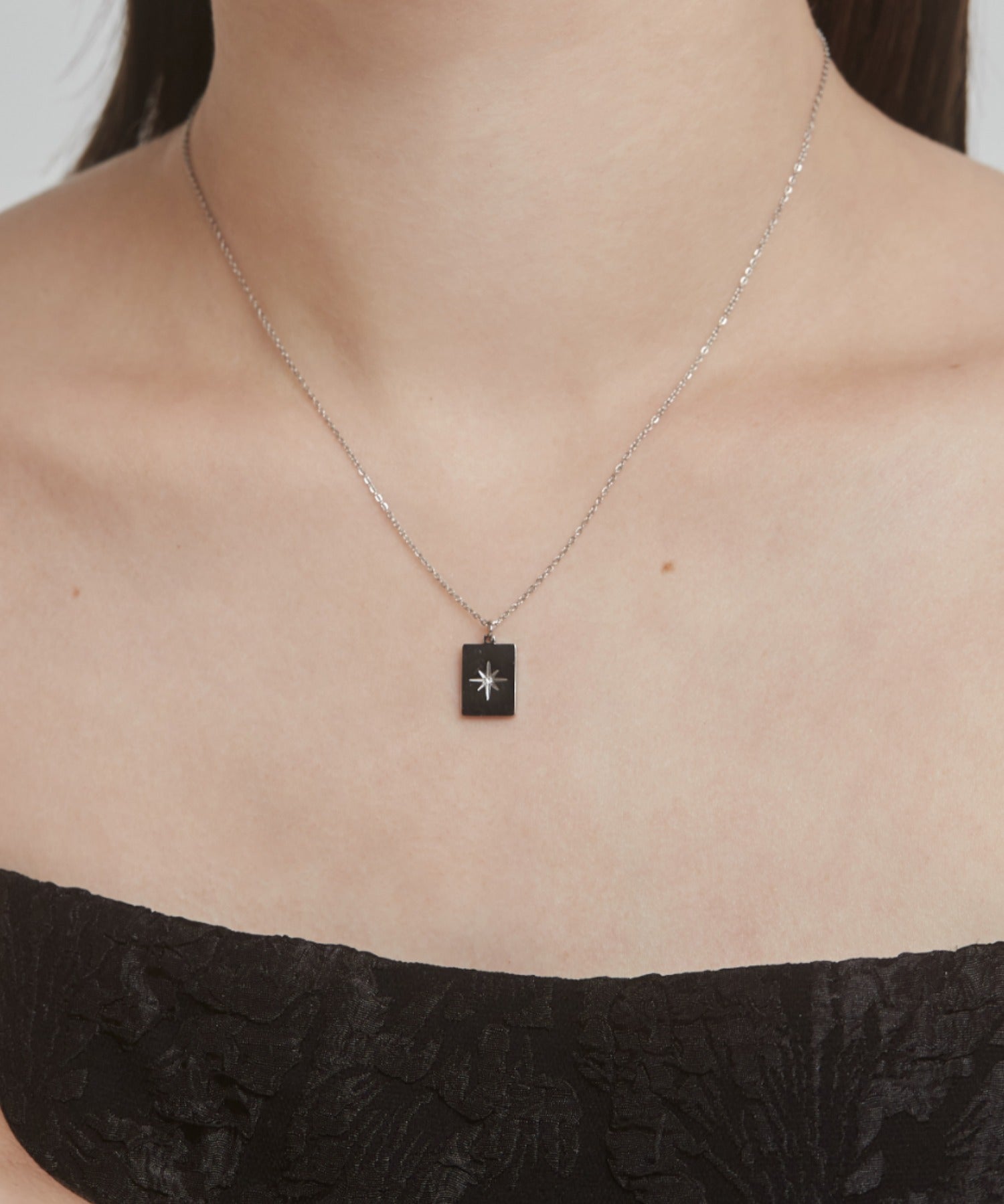 ciite' シーテ ネックレス 【 金属アレルギー対応 】 ビジュープレートネックレス サージカルステンレス