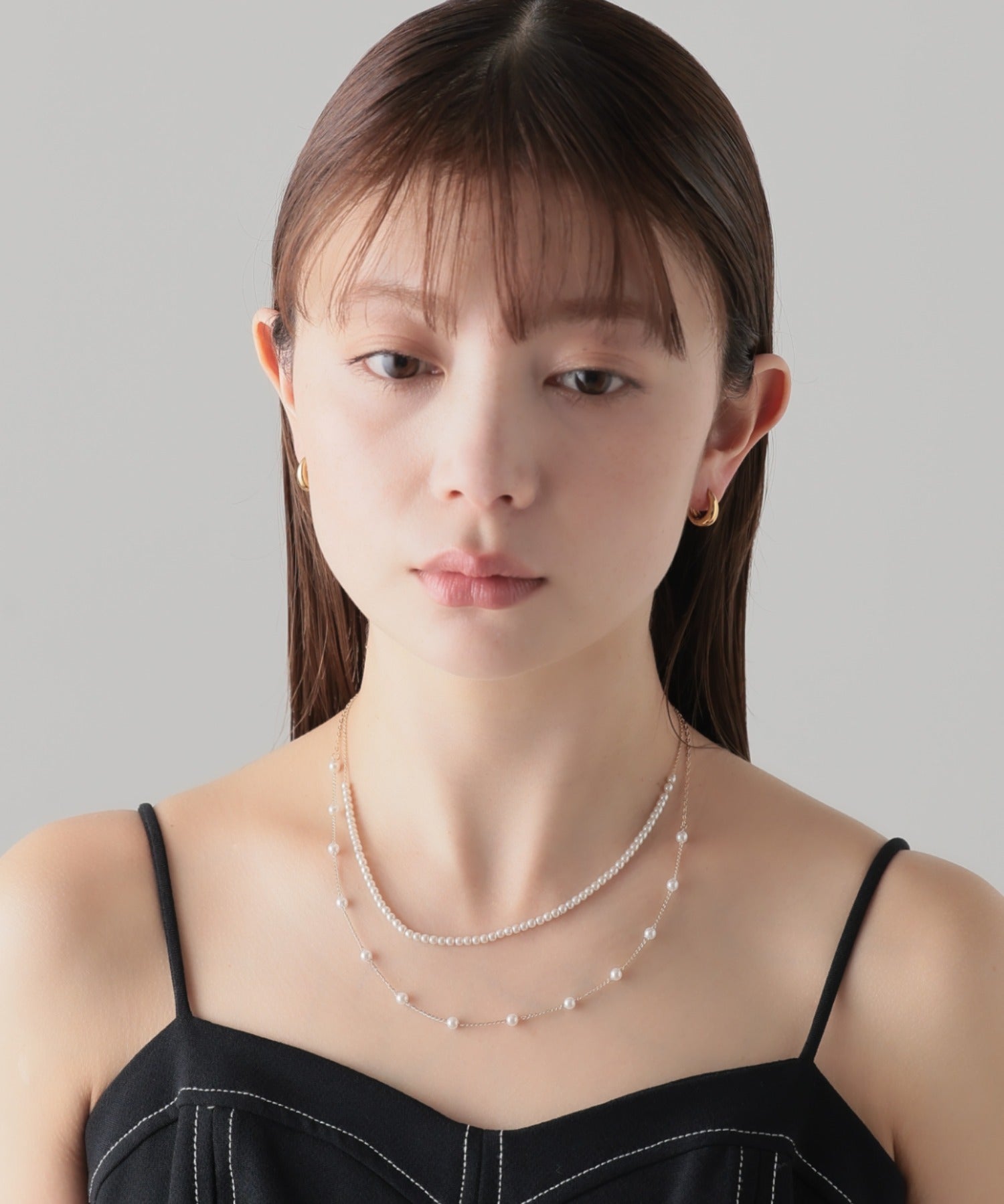 ciite' シーテ ネックレス 2連デザインパールネックレス
