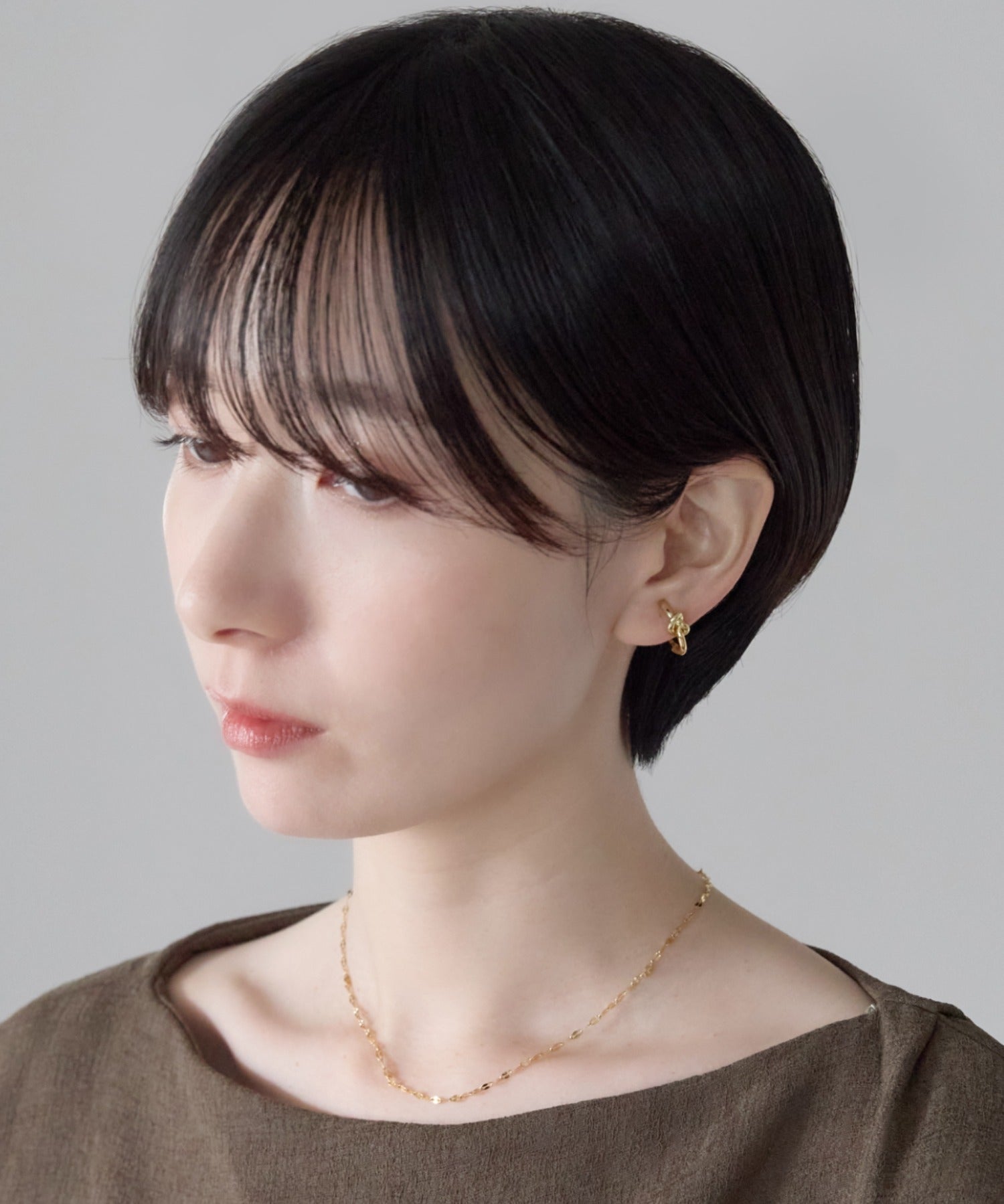 ciite' シーテ イヤリング シリコン付 ノットデザイン イヤリング