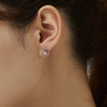 ciite' シーテ ピアス（両耳用） 【 金属アレルギー対応 】フラワービジューピアス サージカルステンレス（両耳用）
