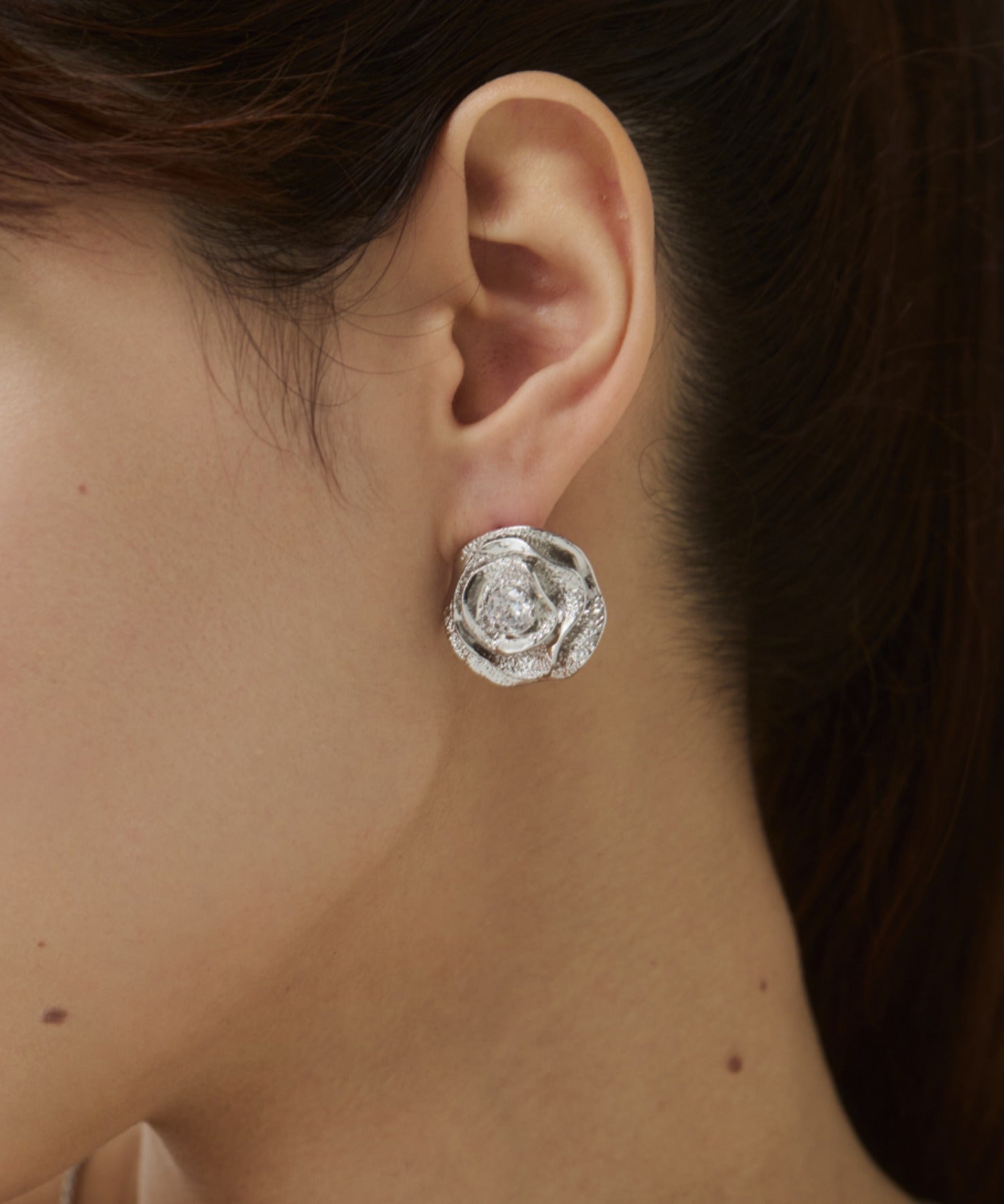 ciite' シーテ ピアス（両耳用） フラワービジューピアス（両耳用）