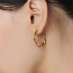 ciite' シーテ ピアス（両耳用） 【 金属アレルギー対応 】 ツイストフープピアス サージカルステンレス (両耳用)