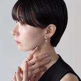 ciite' シーテ イヤリング シリコン付 デザインビジュー パールイヤリング
