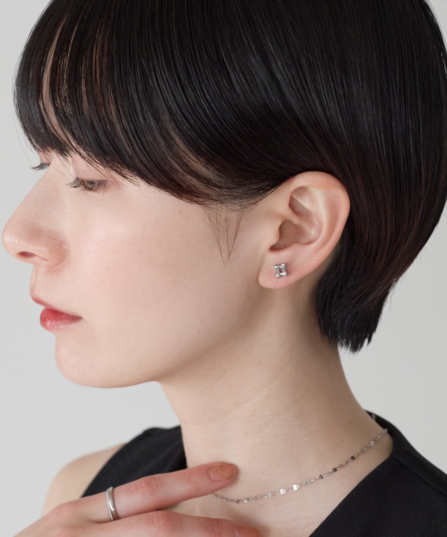 ciite' シーテ ピアス（両耳用） 【金属アレルギー対応】スクエアデザイン ピアス
