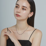 ciite' シーテ ネックレス 【 金属アレルギー対応 】 2連チェーンネックレス サージカルステンレス