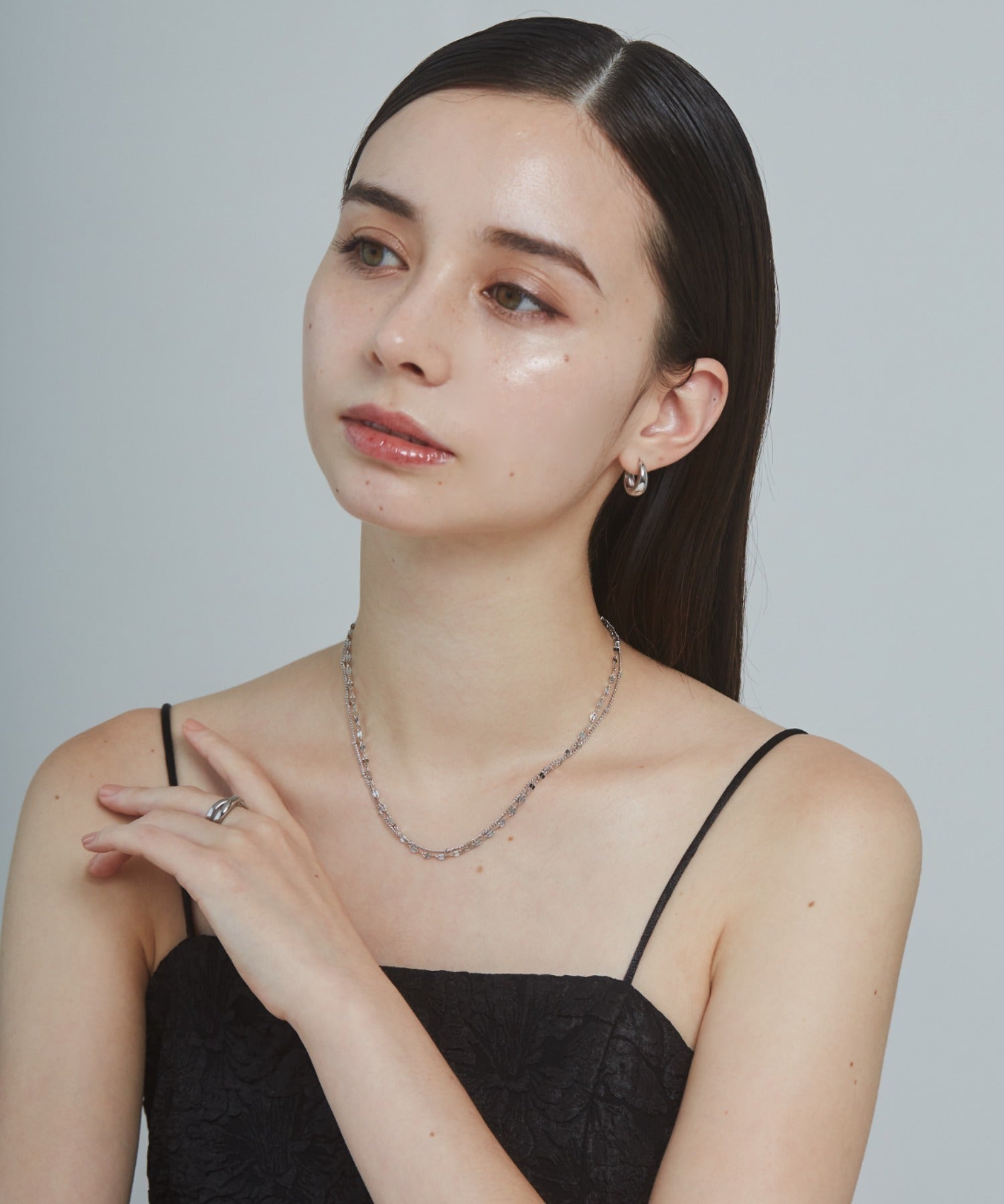 ciite' シーテ ネックレス 【 金属アレルギー対応 】 2連チェーンネックレス サージカルステンレス