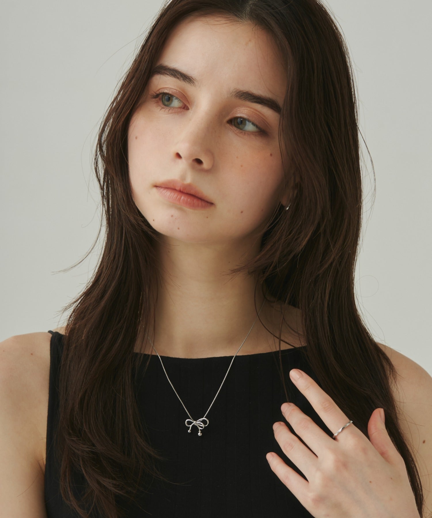 ciite' シーテ ネックレス 【 金属アレルギー対応 】 ミニリボンネックレス サージカルステンレス