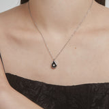 ciite' シーテ ネックレス 【 金属アレルギー対応 】 シズクビジューネックレス サージカルステンレス