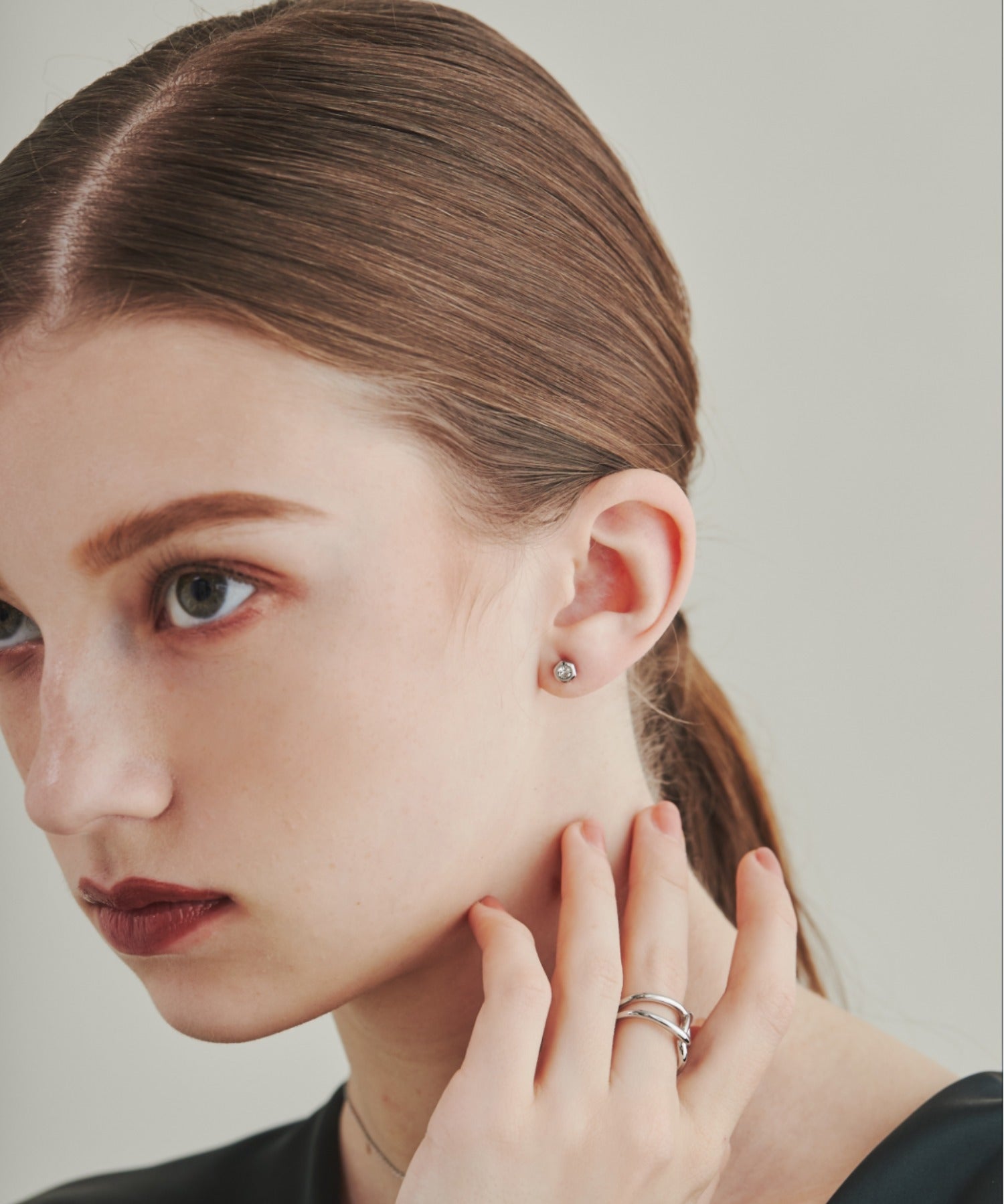 ciite' シーテ ピアス（両耳用） 【 金属アレルギー対応 】 シンプルビジューピアス サージカルステンレス (両耳用)