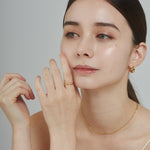 ciite' シーテ リング 【 金属アレルギー対応 】 ビジューダブルリング サージカルステンレス