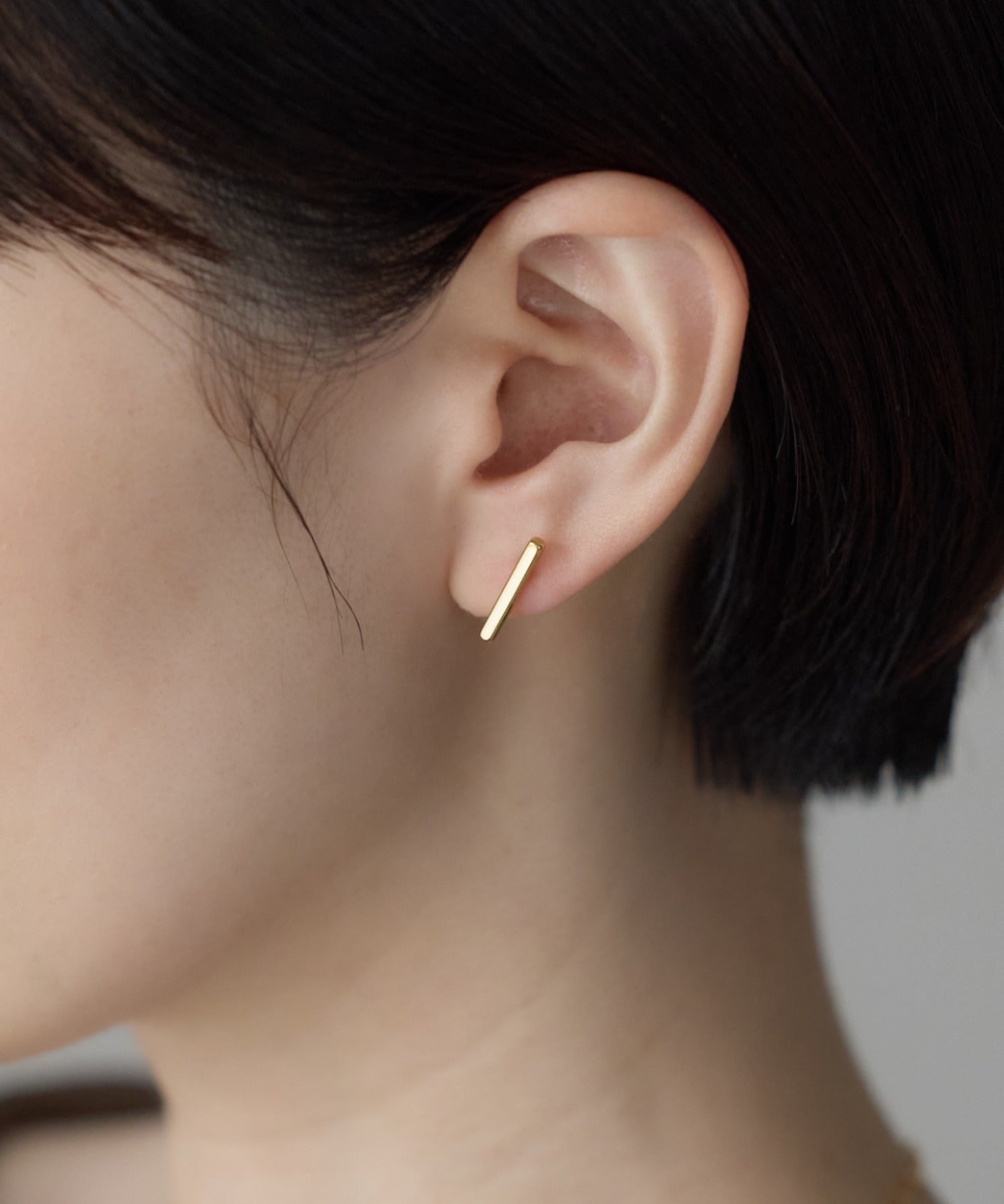 ciite' シーテ ピアス（両耳用） 【金属アレルギー対応】レクタングルバー ピアス