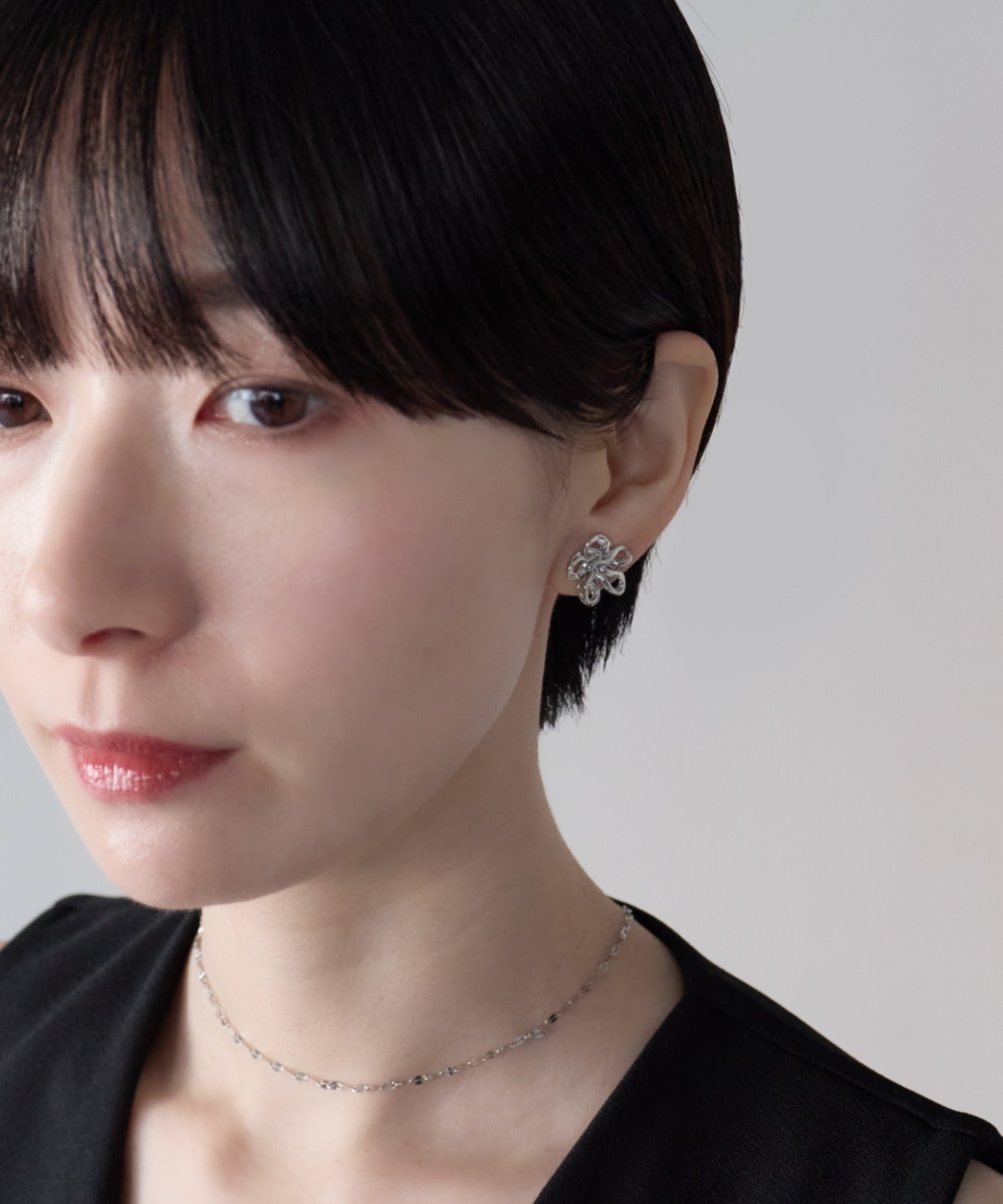 ciite' シーテ イヤリング シリコン付 フラワーデザイン イヤリング