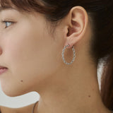 ciite' シーテ ピアス（両耳用） 【 金属アレルギー対応 】チェーンモチーフ フープピアス サージカルステンレス（両耳用）