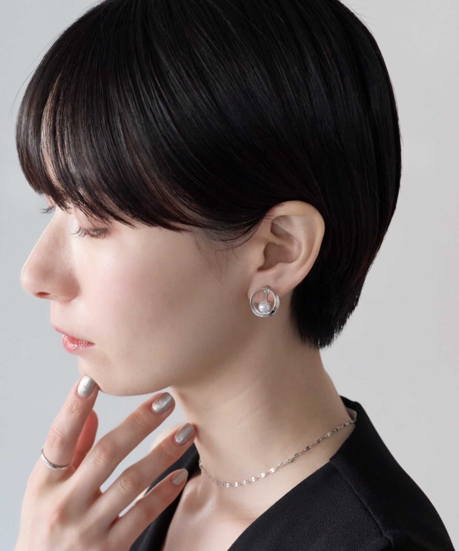 ciite' シーテ イヤリング シリコン付き デザインパールイヤリング