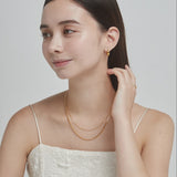 ciite' シーテ ネックレス 【 金属アレルギー対応 】 チェーンネックレス 2セット サージカルステンレス （38～43cm, 40～45cm）