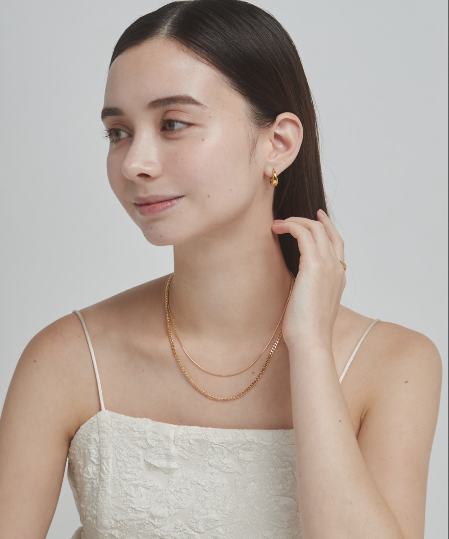 ciite' シーテ ネックレス 【 金属アレルギー対応 】 チェーンネックレス 2セット サージカルステンレス （38～43cm, 40～45cm）