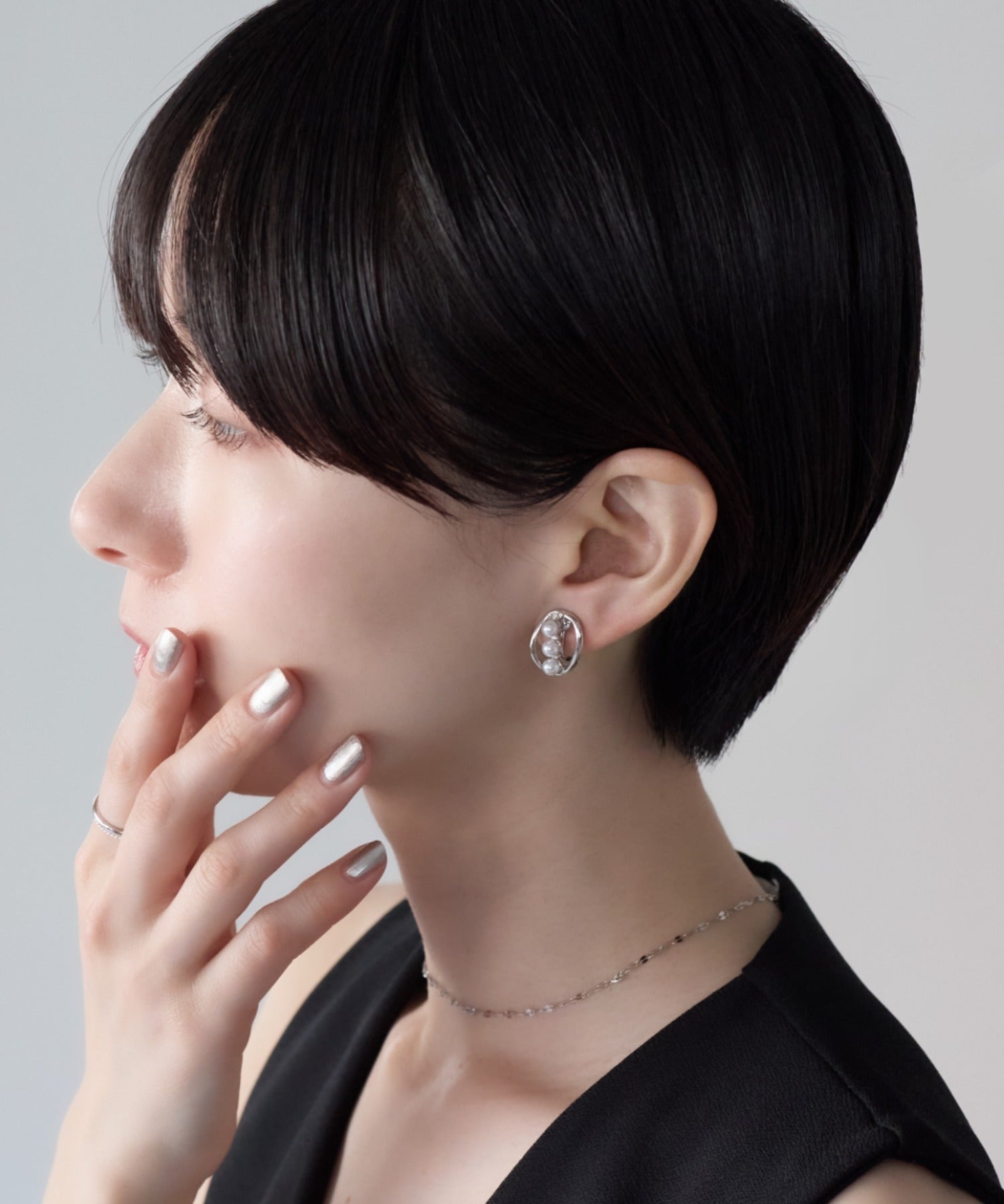 ciite' シーテ イヤリング シリコン付 デザインパール イヤリング
