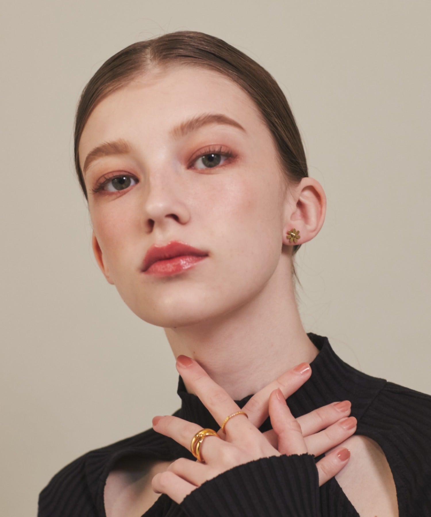 ciite' シーテ ピアス（両耳用） 【 金属アレルギー対応 】 フラワーモチーフピアス サージカルステンレス (両耳用)