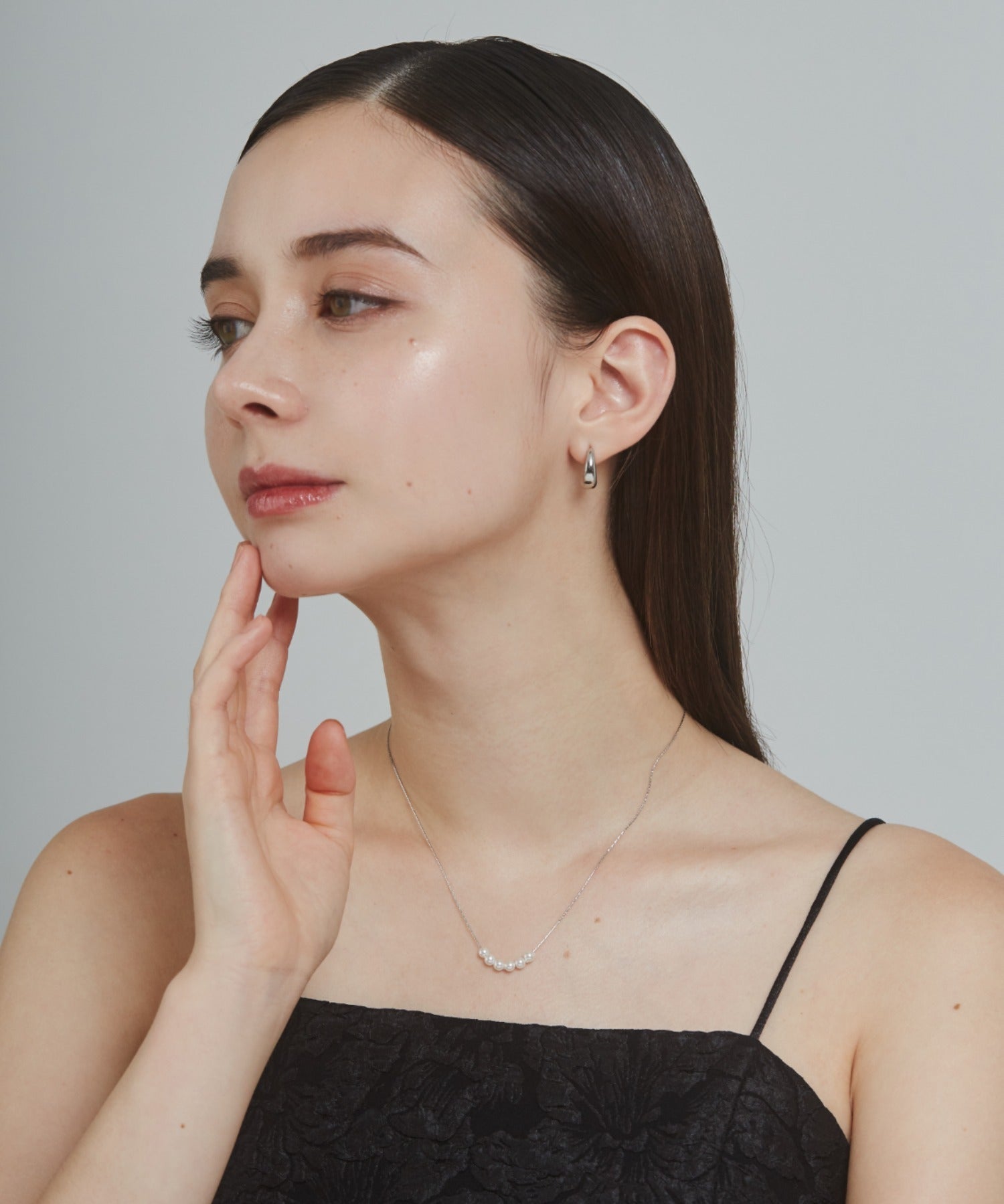 ciite' シーテ ネックレス 【 金属アレルギー対応 】 6連ミニパールネックレス サージカルステンレス