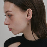 ciite' シーテ ピアス（両耳用） 【 金属アレルギー対応 】 オーバルストーン フックピアス サージカルステンレス (両耳用)