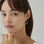 ciite' シーテ ピアス（両耳用） 【 金属アレルギー対応 】オーバルフープピアス サージカルステンレス（両耳用）