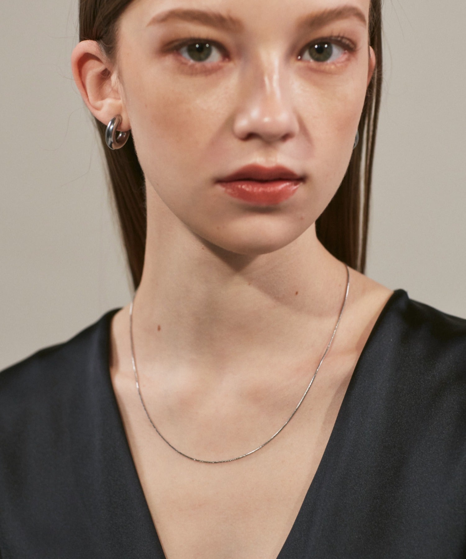 ciite' シーテ ネックレス 【 金属アレルギー対応 】 華奢セミロング シンプルネックレス サージカルステンレス