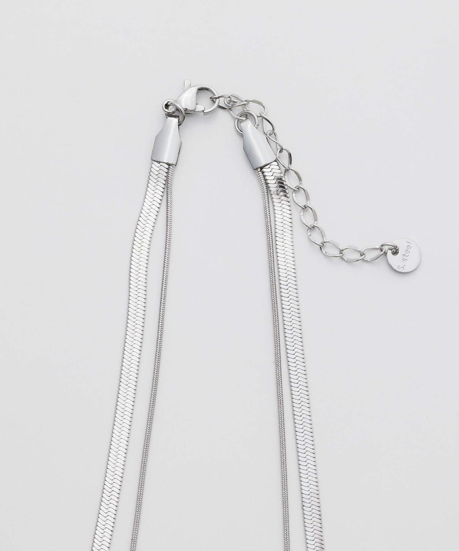 ciite' シーテ ネックレス 【 金属アレルギー対応 】 2連スネークチェーンネックレス サージカルステンレス