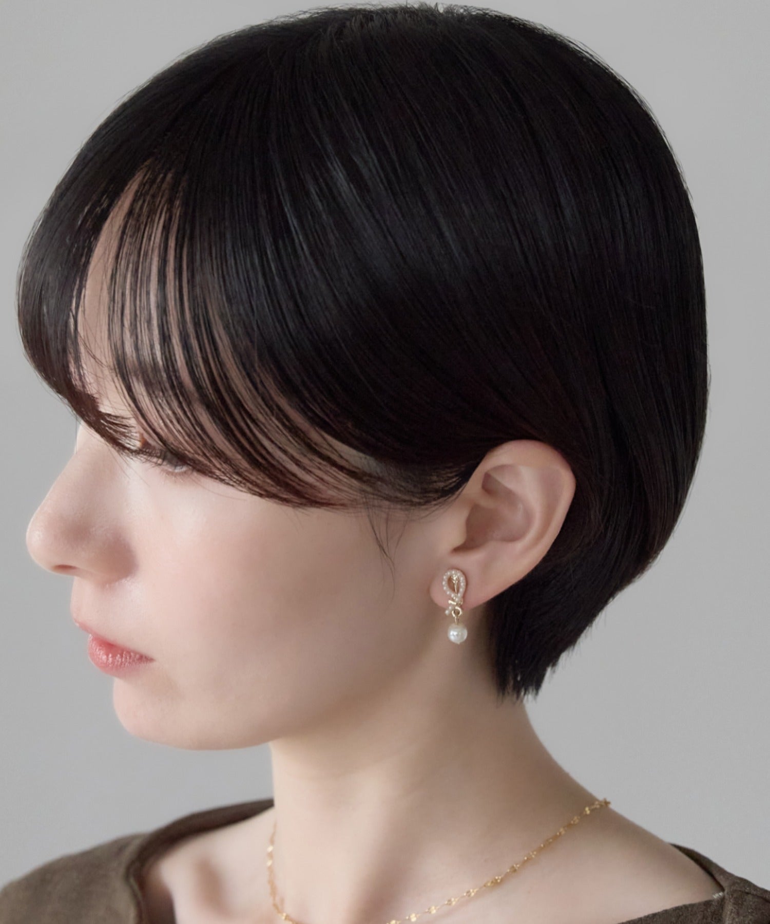ciite' シーテ イヤリング シリコン付 デザインビジュー パールイヤリング
