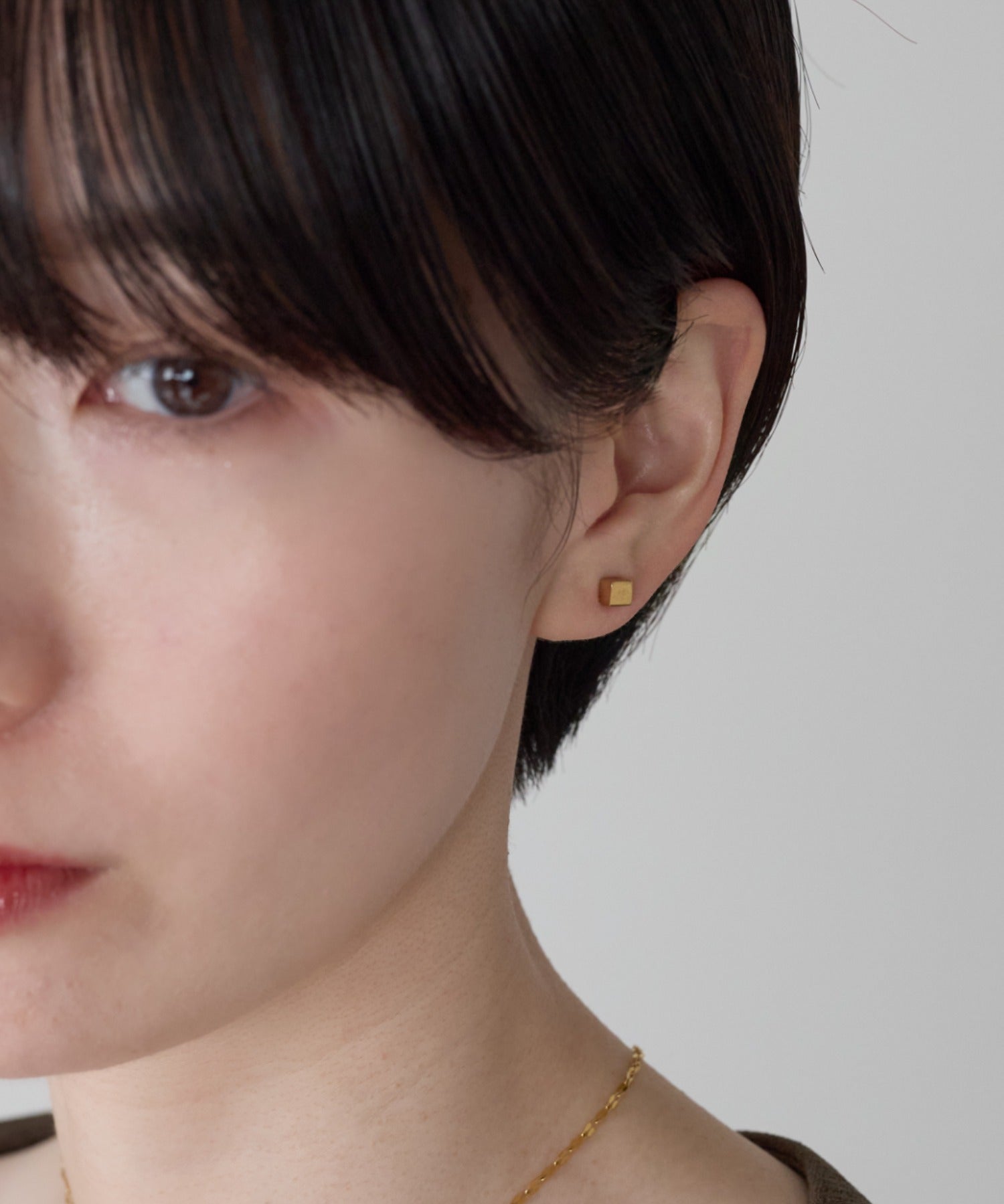 ciite' シーテ ピアス（両耳用） 【金属アレルギー対応】シンプルスクエア ピアス