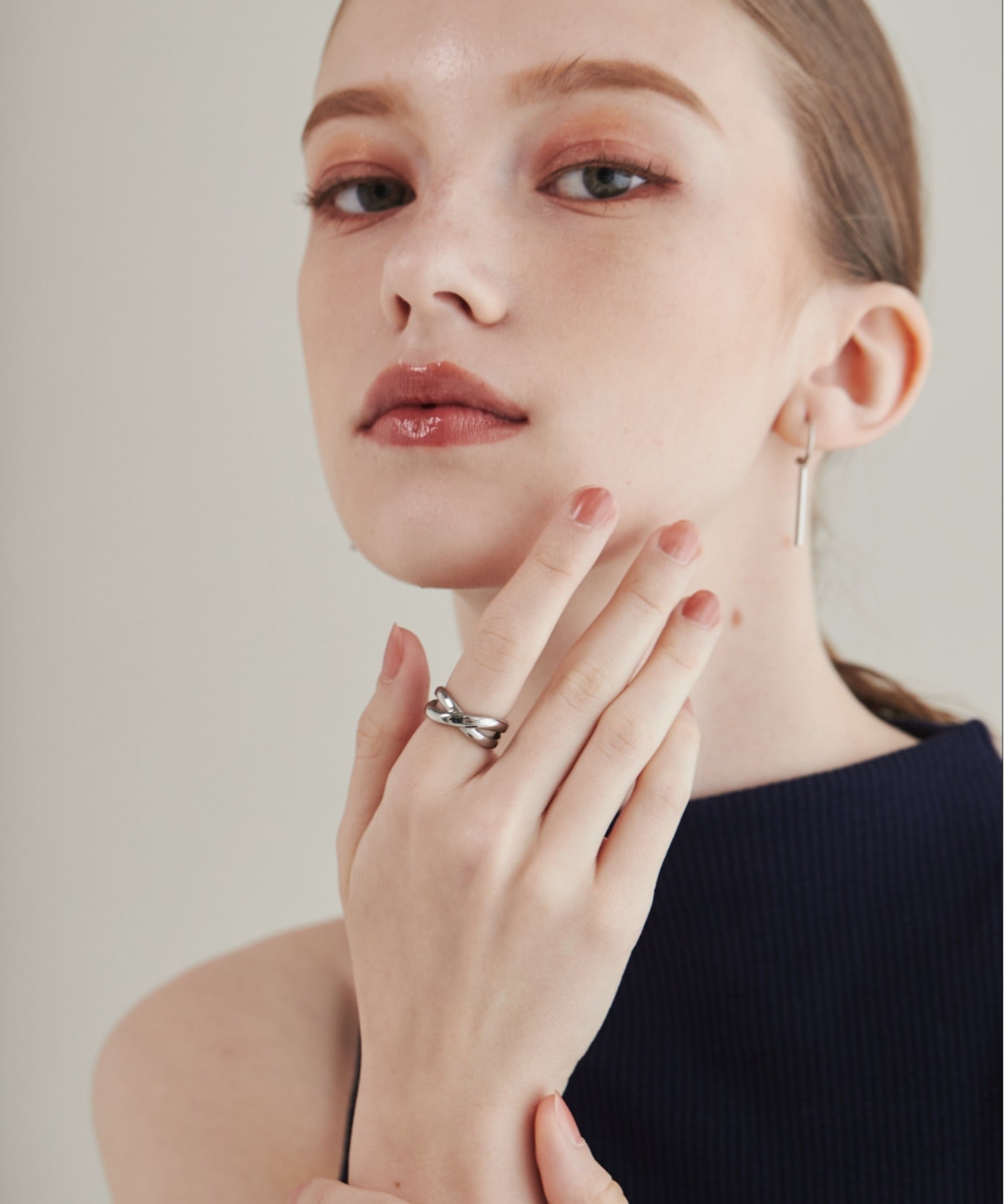 ciite' シーテ リング 【 金属アレルギー対応 】 クロスリング サージカルステンレス