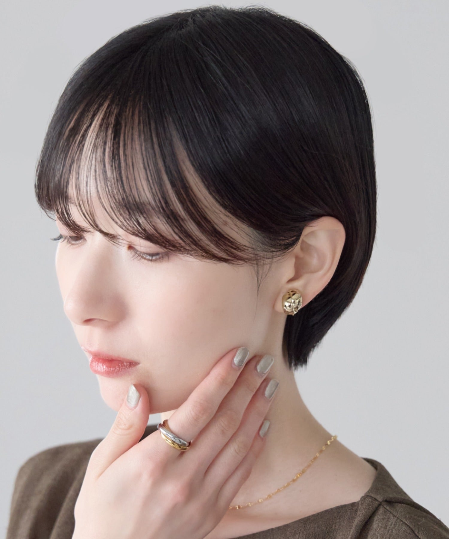 ciite' シーテ イヤリング シリコン付 メタルデザイン イヤリング