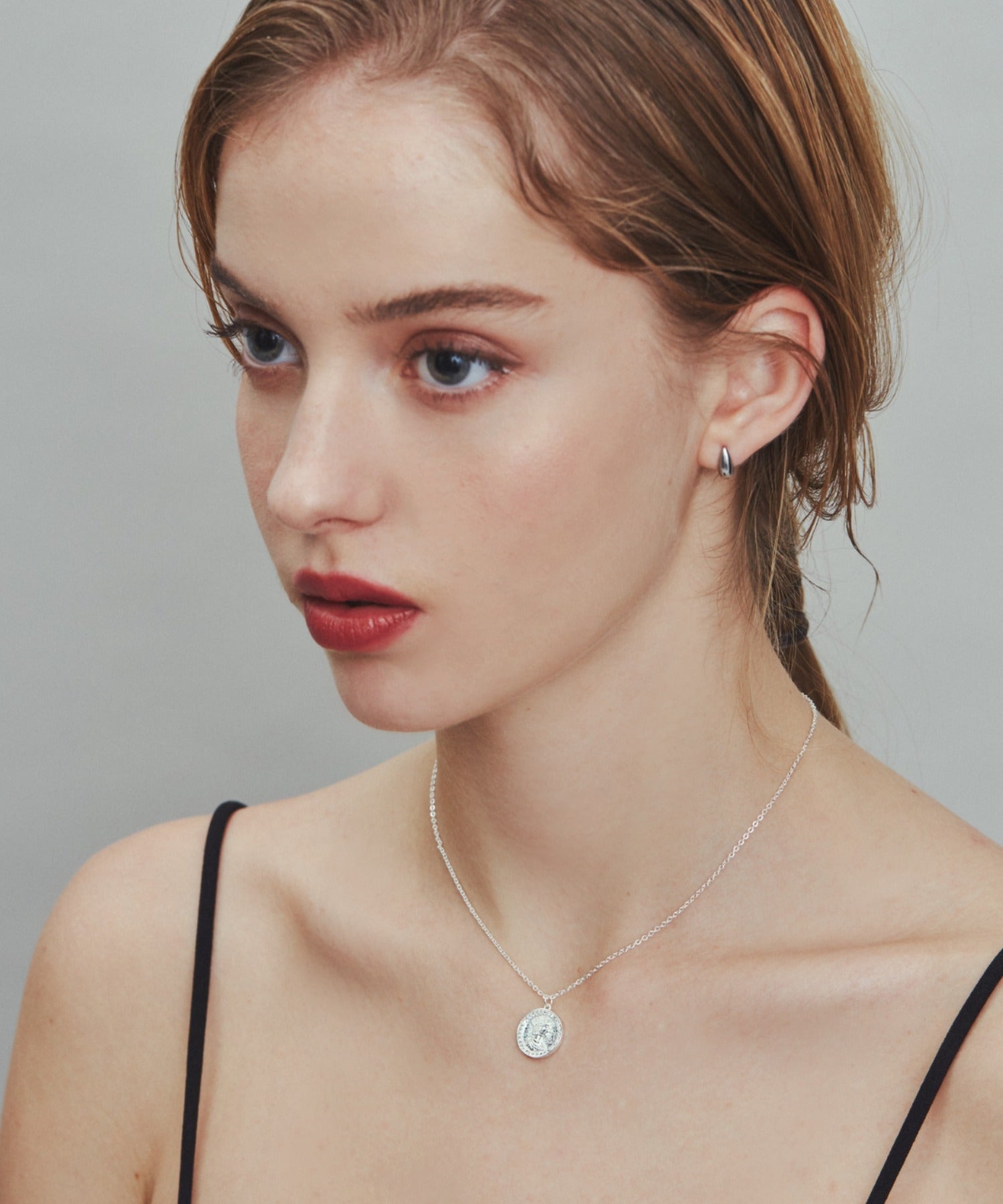 ciite' シーテ ネックレス 【 金属アレルギー対応 】 ビジューコインネックレス サージカルステンレス