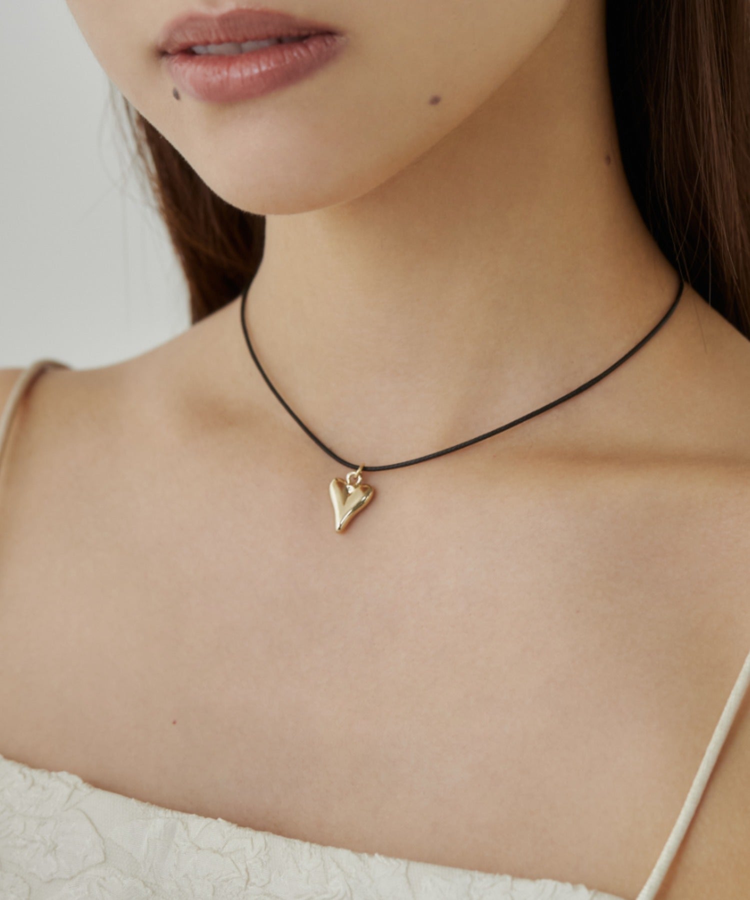 ciite' シーテ ネックレス メタルハートトップ コードチョーカー / ネックレス