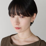 ciite' シーテ イヤリング シリコン付 クロスビジューデザイン イヤリング