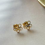 ciite' シーテ ピアス（両耳用） 【 金属アレルギー対応 】フラワービジューピアス サージカルステンレス（両耳用）