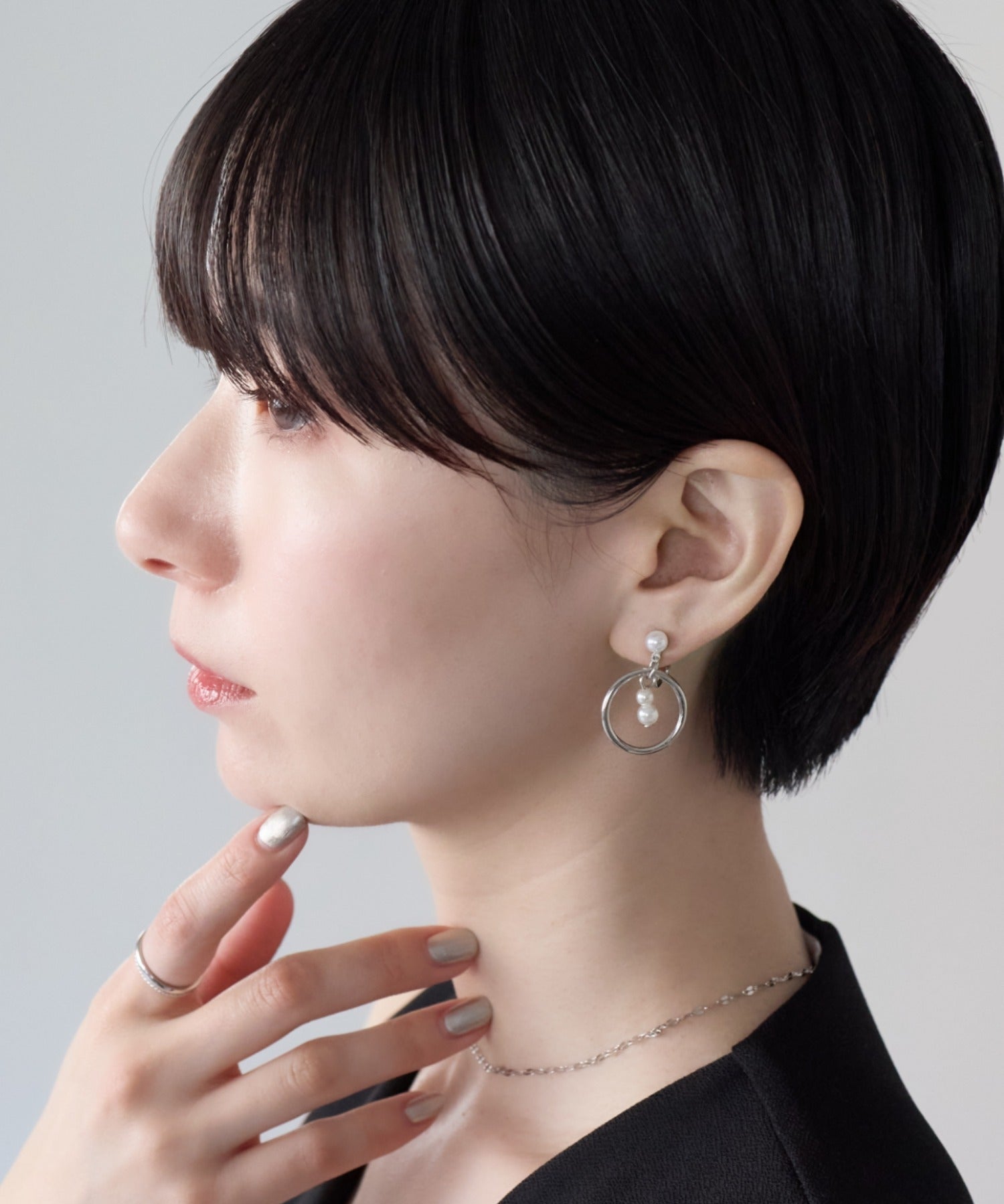 ciite' シーテ イヤリング シリコン付 デザインパール イヤリング
