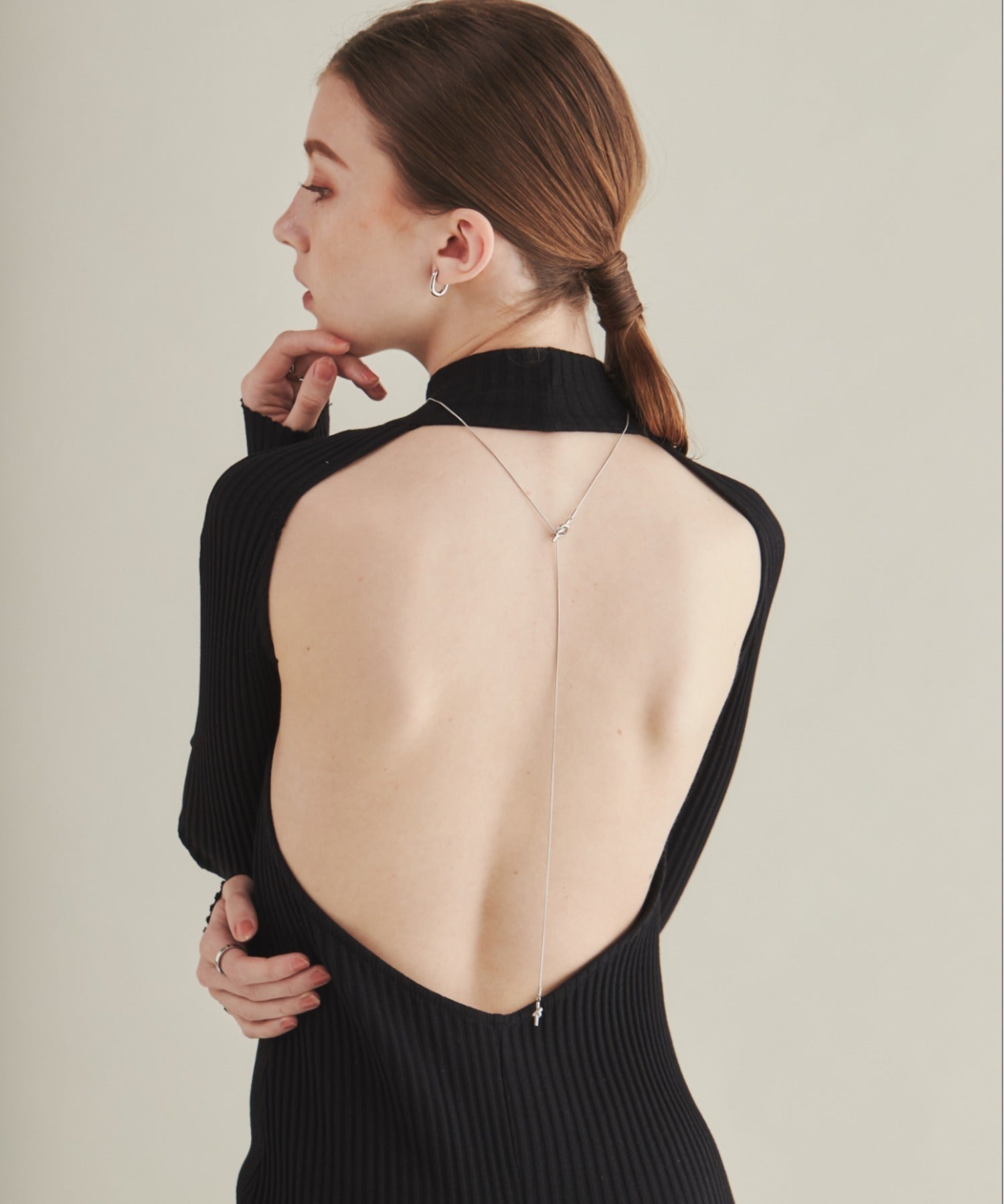 ciite' シーテ ネックレス 【 金属アレルギー対応 】 ノットチェーンロングネックレス サージカルステンレス