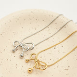 ciite' シーテ ネックレス 【 金属アレルギー対応 】 ミニリボンネックレス サージカルステンレス